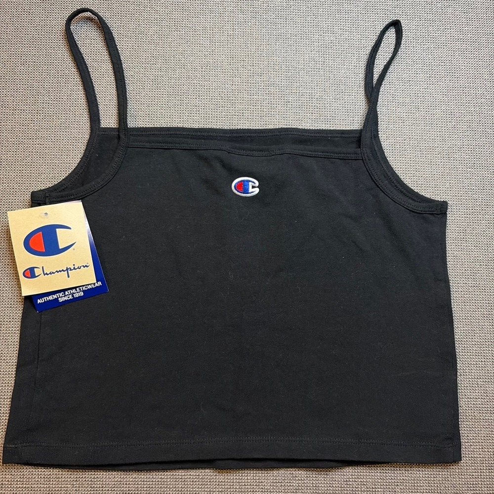 NWT Champion Everyday Cropped Top Cami Y2K Sporty Streetwear Basic Layering L - Picture 1 of 9